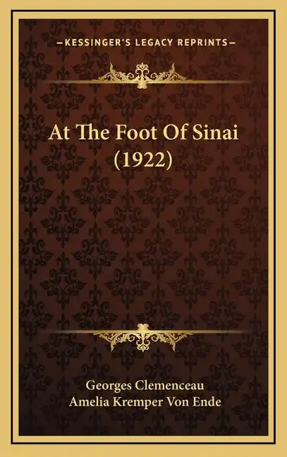 At the Foot of Sinai (1922) - Hardcover