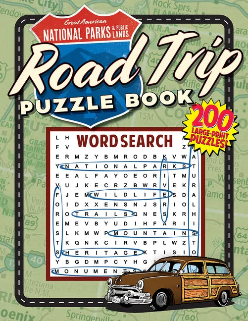Great American National Parks and Other Public Lands Road Trip Puzzle Book - Paperback