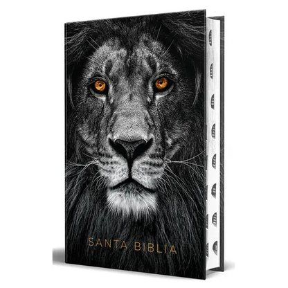 Biblia Rvr 1960 Letra Grande Tamaño Manual, Tapa Dura Leã3n de Juda Con Ã-Ndice / Spanish Bible Rvr 1960 Handy Size Large Print Hardcover Lion of Juda - Hardcover