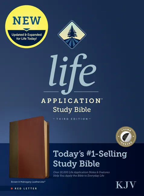 KJV Life Application Study Bible, Third Edition (Leatherlike, Brown/Mahogany, Indexed, Red Letter) - Imitation Leather