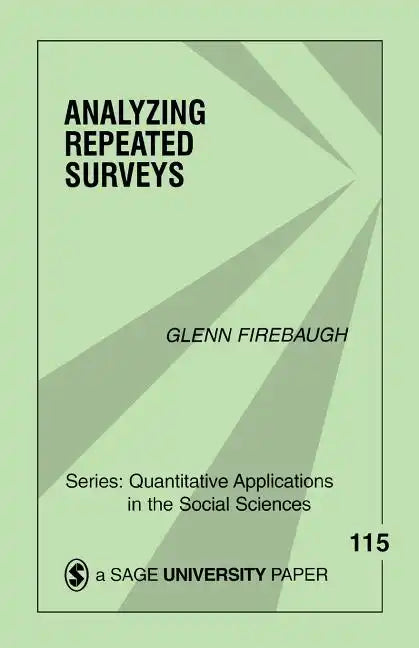 Analyzing Repeated Surveys - Paperback