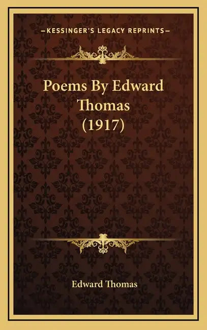 Poems By Edward Thomas (1917) - Hardcover