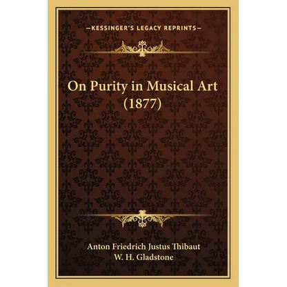 On Purity in Musical Art (1877) - Paperback