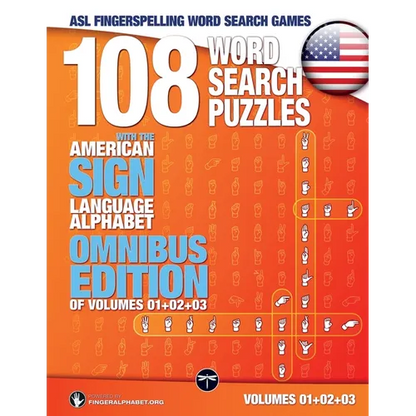 108 Word Search Puzzles with the American Sign Language Alphabet Volume 04: ASL Fingerspelling Word Search Games - Paperback