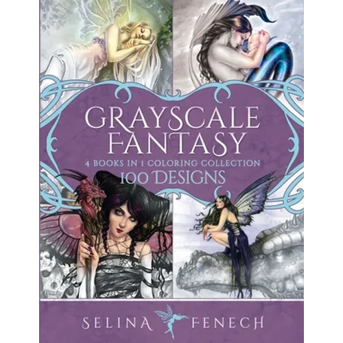 Grayscale Fantasy Coloring Collection: 100 Designs - Paperback