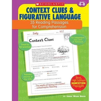 35 Reading Passages for Comprehension: Context Clues & Figurative Language: 35 Reading Passages for Comprehension - Paperback