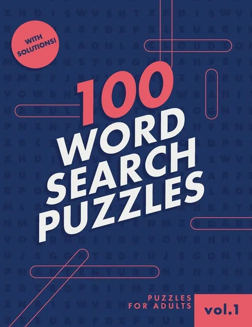 100 Word Search Puzzle: Word Find Puzzles for Seniors, Adults - Paperback