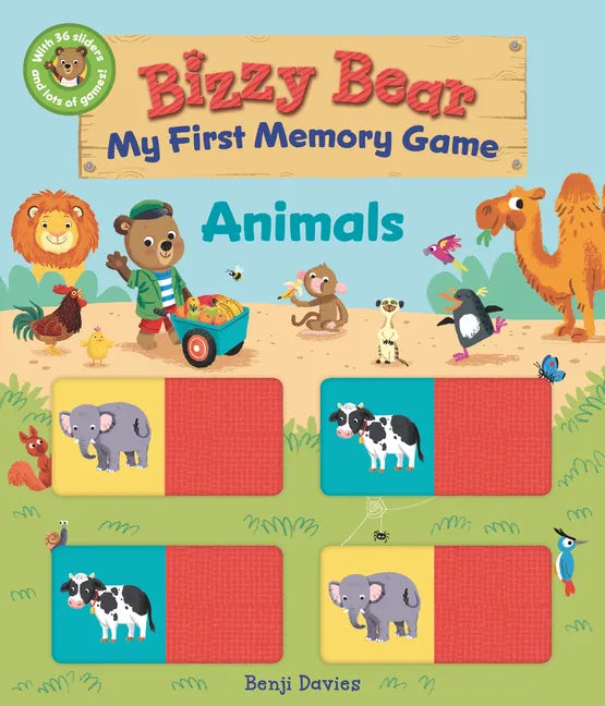 Bizzy Bear: My First Memory Game: Animals: (Interactive Memorization Board Book about Animals on the Farm, at the Zoo, and in the Sea for Toddlers - W - Board Book
