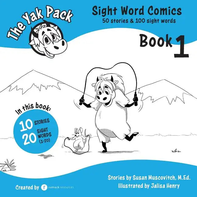 The Yak Pack: Sight Word Comics: Book 1: Comic Books to Practice Reading Dolch Sight Words (1-20) - Paperback