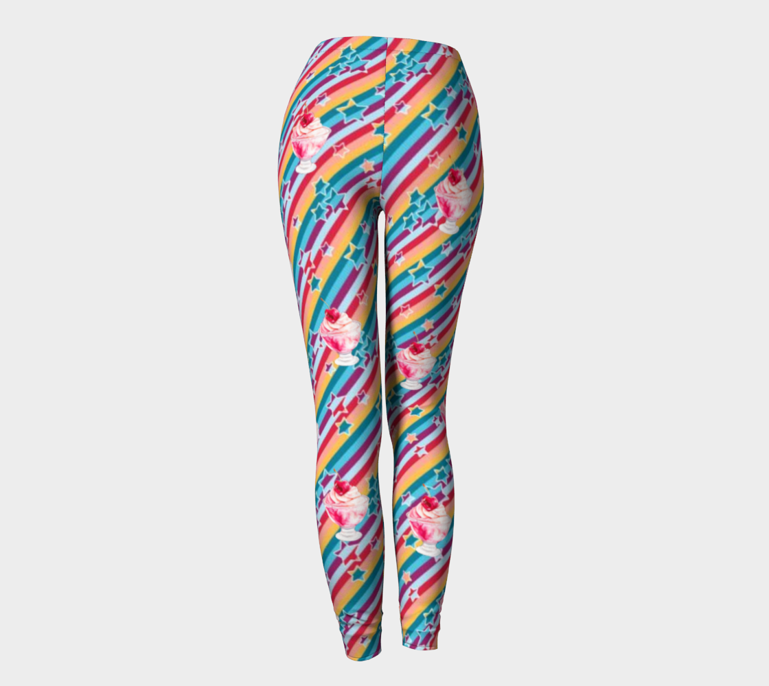 Ice Cream Sundaes with Cherry on Top Leggings