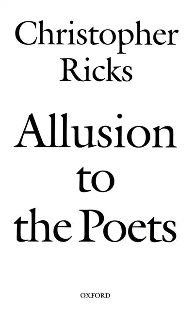 Allusion to the Poets - Paperback