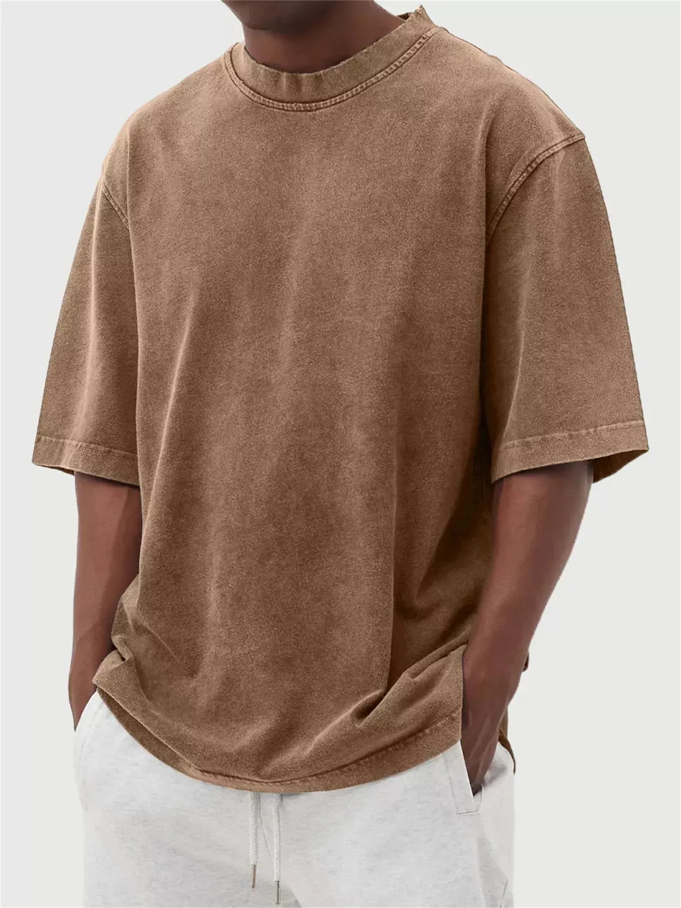 Men's Full Size Vintage Wash Oversized T-Shirt Plus Size