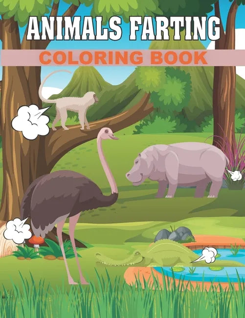 50 Animals farting Coloring Book - Paperback