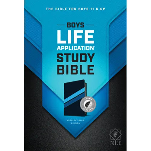 NLT Boys Life Application Study Bible, Tutone (Leatherlike, Midnight Blue, Indexed) - Imitation Leather