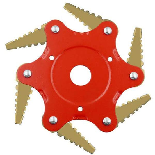 6 Leaves Lawn Mower Blade Metal Brush Cutter Blades Trimmer Blade