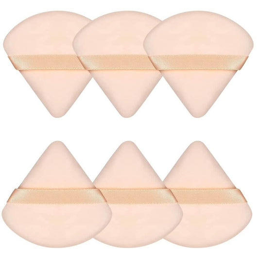 6-Piece: Face Soft Triangle Powder Puff