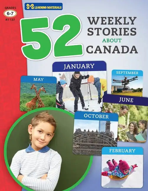 52 Weekly Nonfiction Stories About Canada Grades 6-7 - Paperback