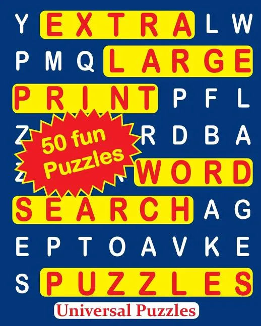 Extra Large Print Word Search Puzzles - Paperback