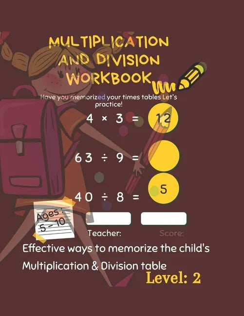 Multiplication and Division Workbook: Success with Multiplication & Division Grade 3-4. Math Drills, Digits 1-12.Multiplication and Division Workbook - Paperback