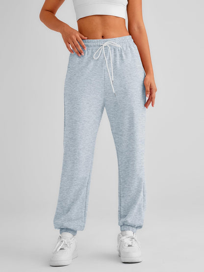 AUTOMET Women's Cinch Bottom Sweatpants Athletic Joggers  Medium