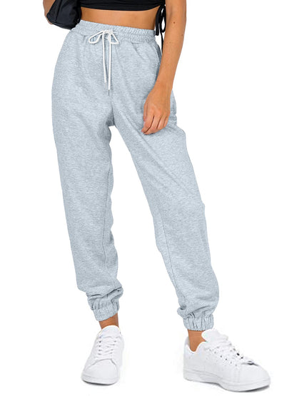 AUTOMET Women's Cinch Bottom Sweatpants Athletic Joggers  Medium