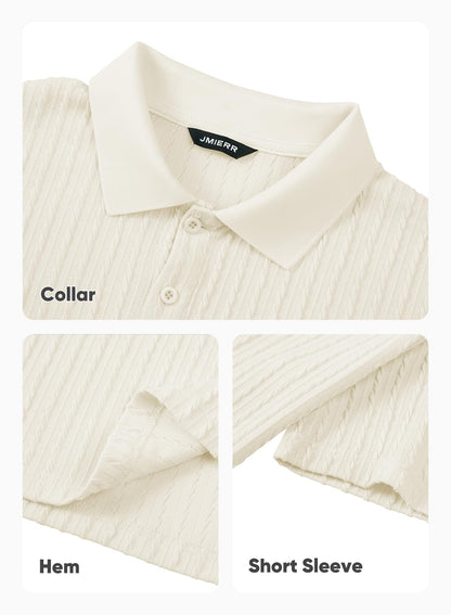 JMIERR Polo Shirts for Men Loose Classic Short Sleeve Stretchy (SM- 3XL)