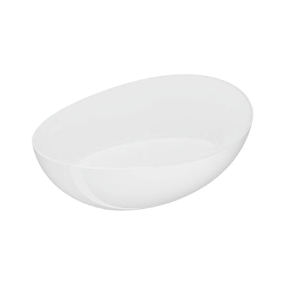 Nuvia 63-Inch Freestanding Glossy White Stone Resin Bathtub With Overflow And Drain (SAK42613)