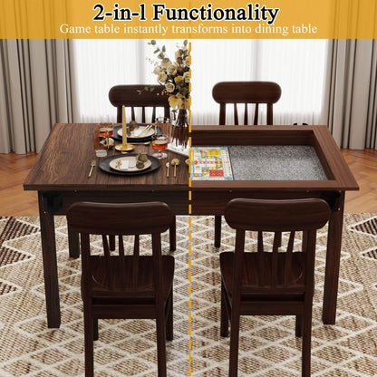 [63X40-Inch] Premium 2-In-1 Multifunctional Board Game Table For 4–6 Players (SAK84513)
