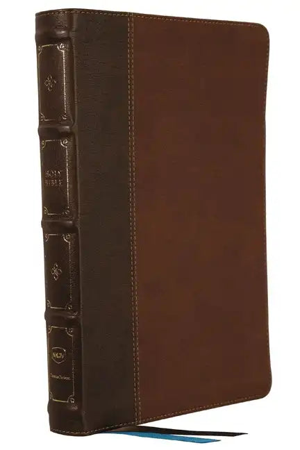 Nkjv, Large Print Thinline Reference Bible, Blue Letter, MacLaren Series, Leathersoft, Brown, Comfort Print: Holy Bible, New King James Version - Imitation Leather