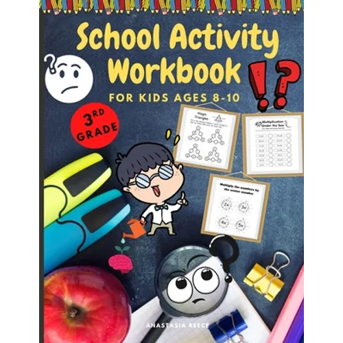 School Activity Workbook for Kids Ages 8-10: Brain Challenging Activity Book, Math, Writing and More - Paperback