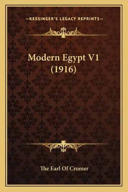 Modern Egypt V1 (1916) - Paperback