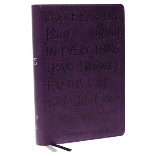 KJV Holy Bible: Large Print with 53,000 Cross References, Purple Leathersoft, Red Letter, Comfort Print (Thumb Indexed): King James Version (Verse Art - Imitation Leather