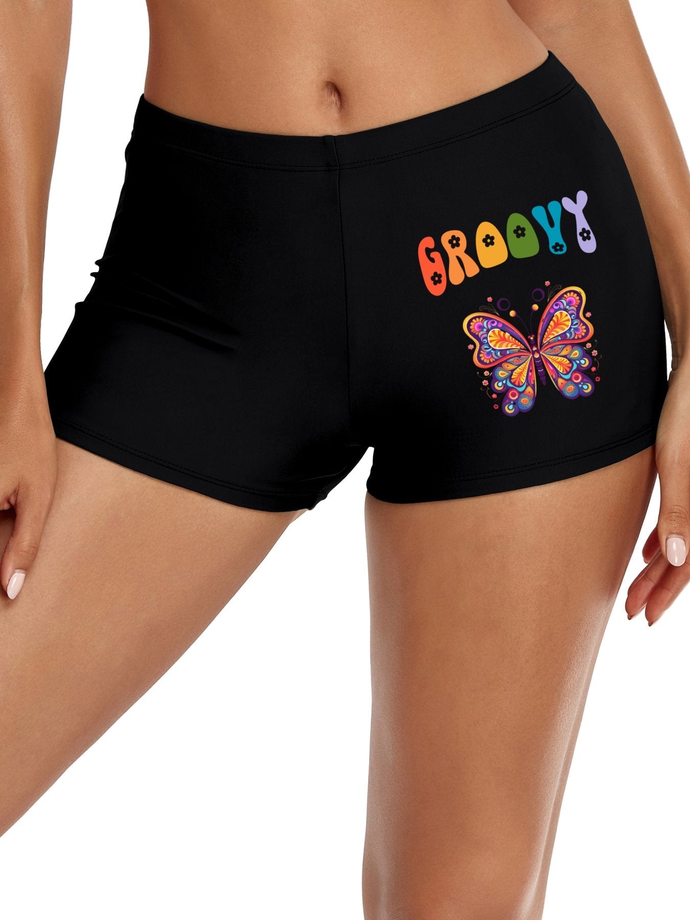 Groovy Butterfly Boxer Brief Boyshorts for Women (Made in USA)