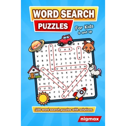 Word Search for Kids Age 6 and up: 100 Word Search Puzzles (Search and Find) with a Variety of Topics - 5 Levels of Difficulty - With Solutions - nigm - Paperback