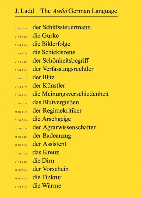 Jeffrey Ladd: The Awful German Language - Paperback