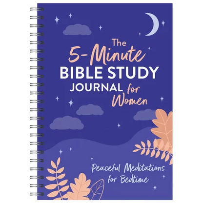 The 5-Minute Bible Study Journal for Women: Peaceful Meditations for Bedtime - Spiral