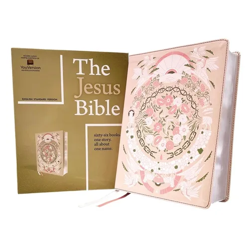 The Jesus Bible Artist Edition, Esv, Leathersoft, Peach Floral - Imitation Leather