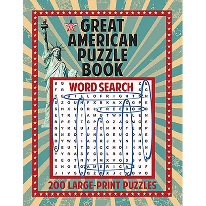 Great American Puzzle Book: 200 Large Print Puzzles - Paperback