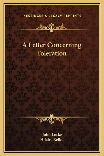 A Letter Concerning Toleration - Hardcover