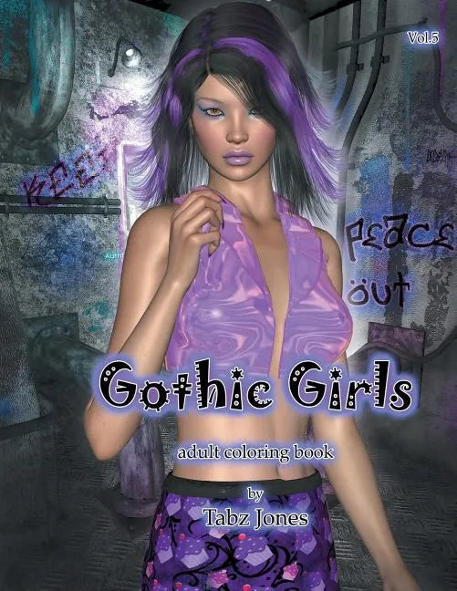Gothic Girls Adult Coloring Book - Paperback