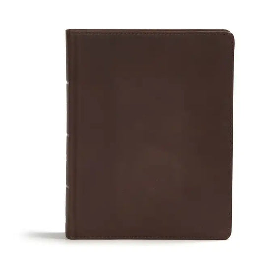 CSB Study Bible, Brown Genuine Leather: Faithful and True - Leather