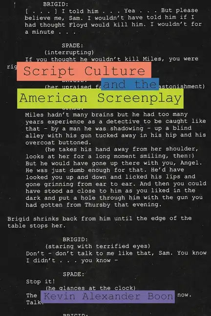 Script Culture and the American Screenplay - Paperback