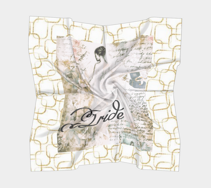 Golden Antique Bride Square Scarf