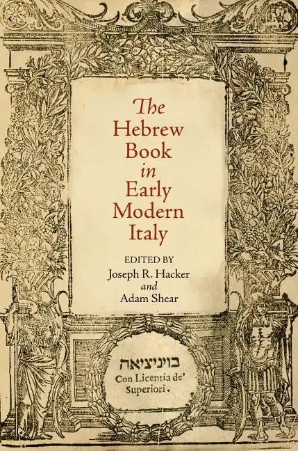 The Hebrew Book in Early Modern Italy - Hardcover
