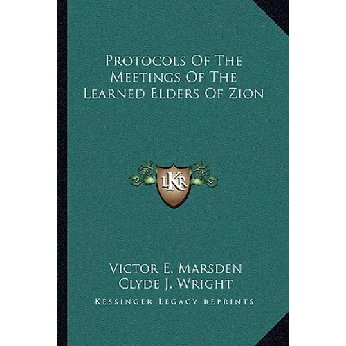 Protocols Of The Meetings Of The Learned Elders Of Zion - Paperback