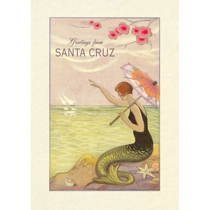 Vintage Lined Notebook Greetings from Santa Cruz - Paperback