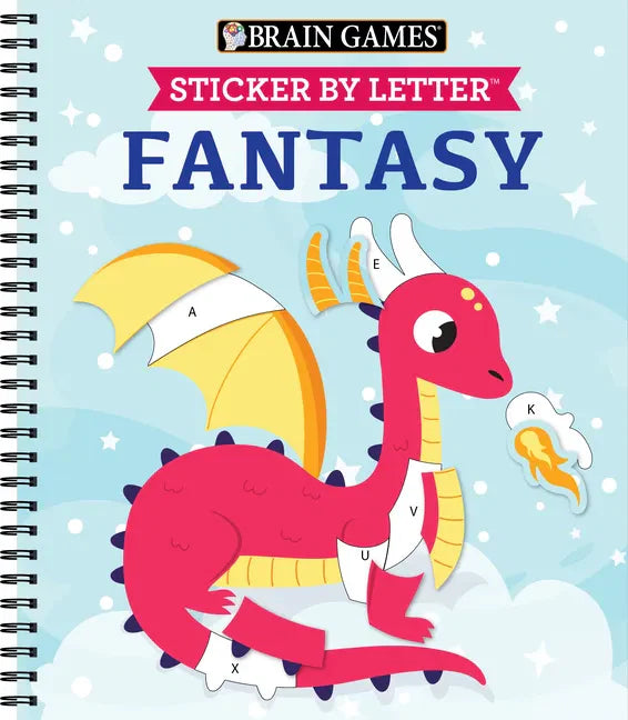 Brain Games - Sticker by Letter: Fantasy - Spiral