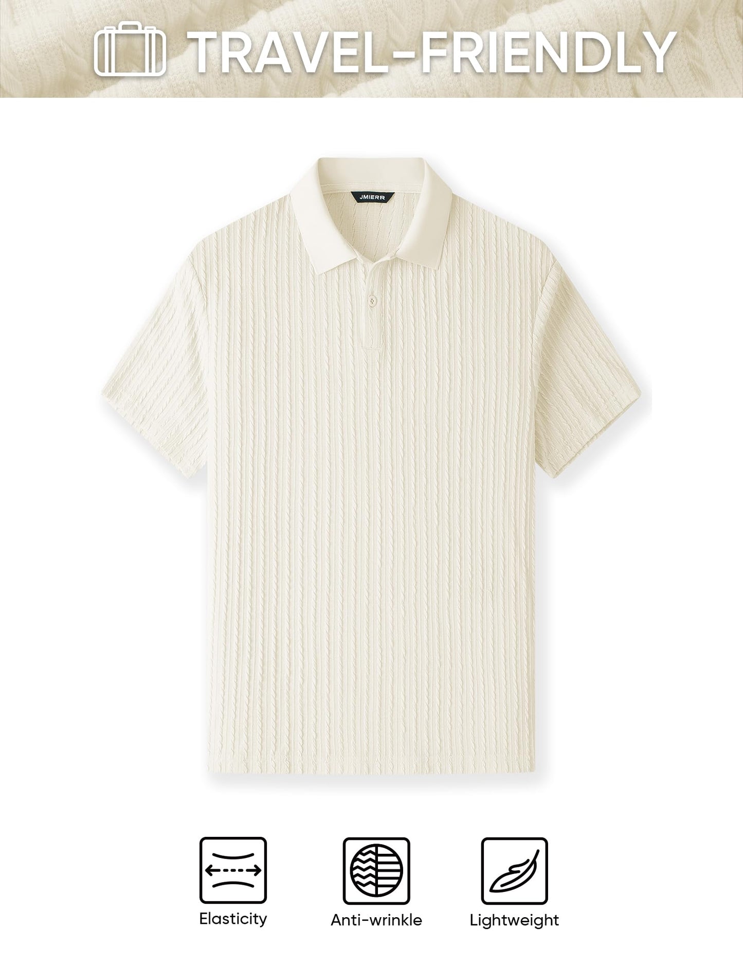 JMIERR Polo Shirts for Men Loose Classic Short Sleeve Stretchy (SM- 3XL)