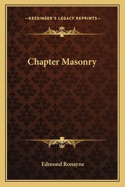 Chapter Masonry - Paperback