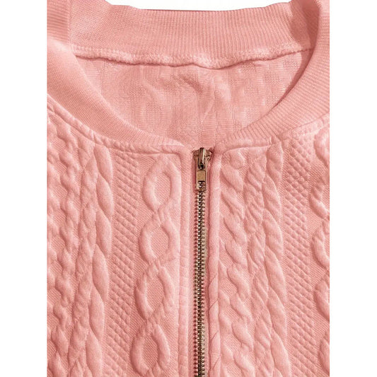 Bomber Jackets For Women Cute Jacquard Coats Lightweight Zip Up Jackets